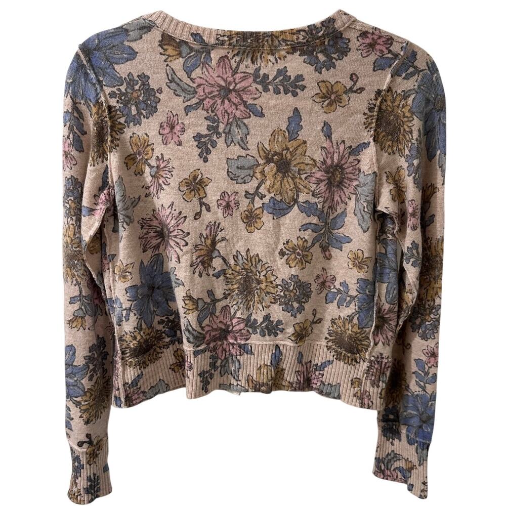 Natural Life Floral Wool Blend Cardigan Sweater Cottagecore Boho Grannycore S - Picture 7 of 7